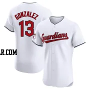 Joab Gonzalez Men's Cleveland Guardians White Elite Home Jersey