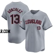 Joab Gonzalez Youth Cleveland Guardians Gray Limited Road Jersey