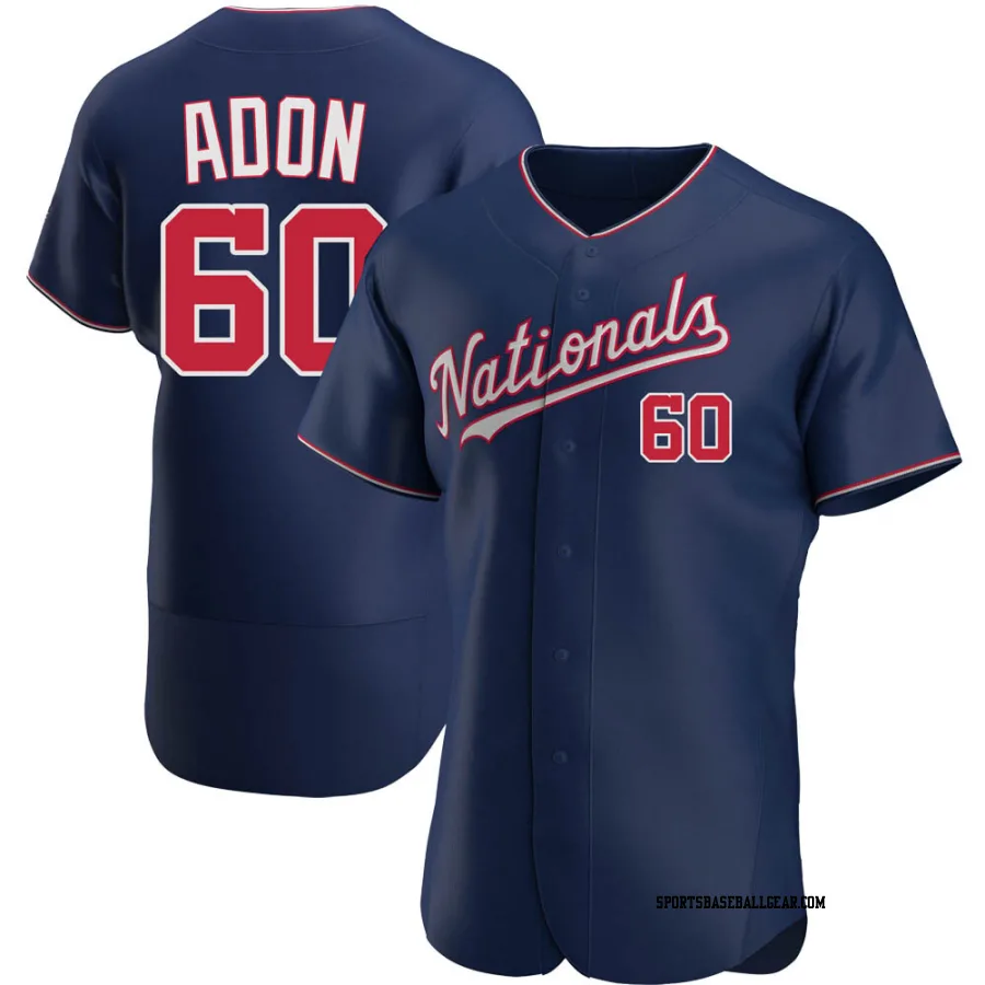 Joan Adon Men's Washington Nationals Navy Authentic Alternate Jersey