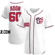 Joan Adon Men's Washington Nationals White Authentic Alternate Jersey