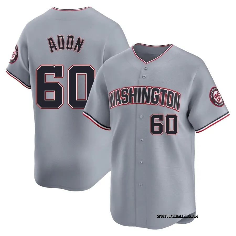 Joan Adon Youth Washington Nationals Gray Limited Road Jersey