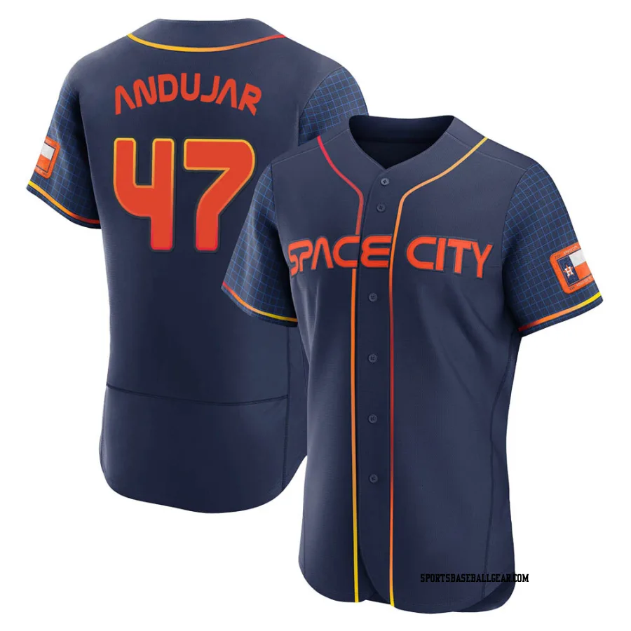 Joaquin Andujar Men's Houston Astros Navy Authentic 2022 City Connect Jersey