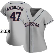 Joaquin Andujar Women's Houston Astros Gray Authentic Road 2020 Jersey