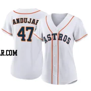 Joaquin Andujar Women's Houston Astros White Authentic 2022 World Series Home Jersey