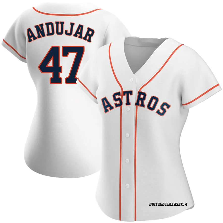 Joaquin Andujar Women's Houston Astros White Authentic Home Jersey