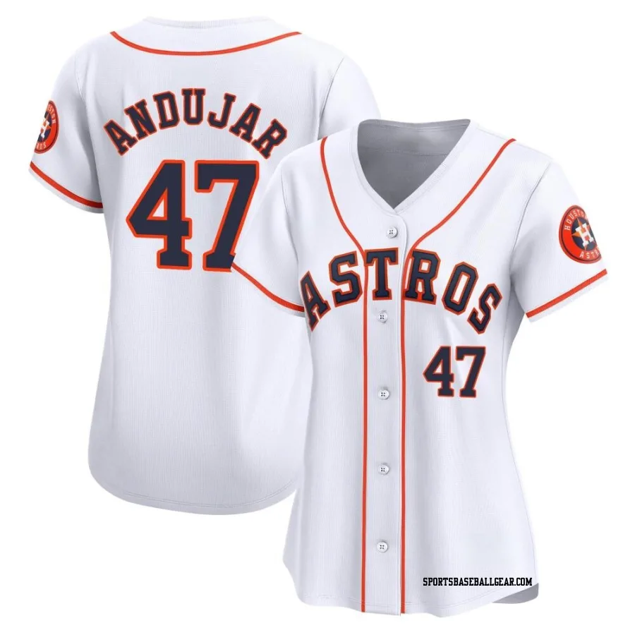 Joaquin Andujar Women's Houston Astros White Limited Home Jersey