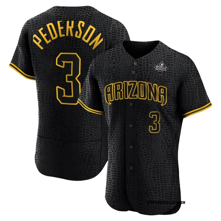 Joc Pederson Men's Arizona Diamondbacks Black Authentic Snake Skin City 2023 World Series Jersey