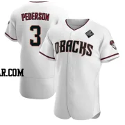 Joc Pederson Men's Arizona Diamondbacks White Authentic Crimson Home 2023 World Series Jersey