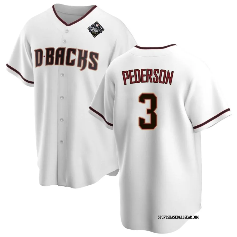 Joc Pederson Men's Arizona Diamondbacks White Replica Home 2023 World Series Jersey