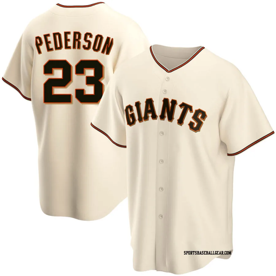 Joc Pederson Men's San Francisco Giants Cream Replica Home Jersey