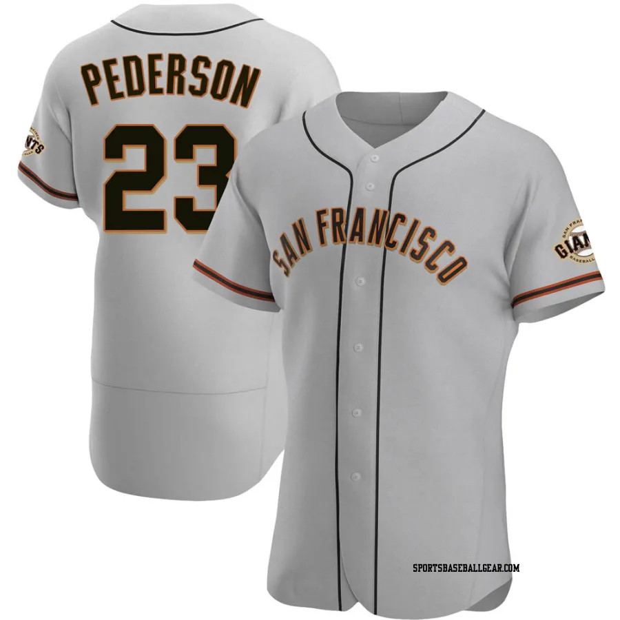 Joc Pederson Men's San Francisco Giants Gray Authentic Road Jersey