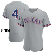 Joc Pederson Men's Texas Rangers Gray Authentic Road 2023 World Series Champions Jersey