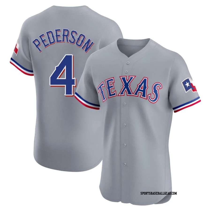 Joc Pederson Men's Texas Rangers Gray Elite Road Jersey