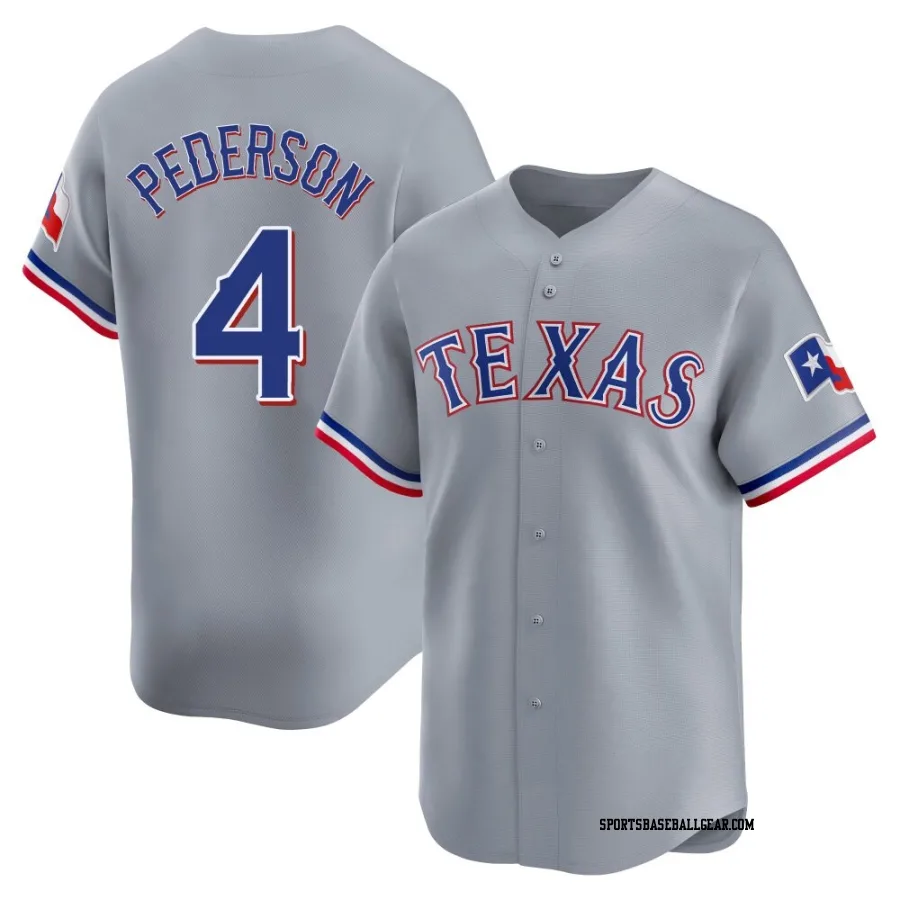 Joc Pederson Men's Texas Rangers Gray Limited Away Jersey