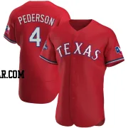 Joc Pederson Men's Texas Rangers Red Authentic Alternate 2023 World Series Champions Jersey