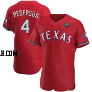 Joc Pederson Men's Texas Rangers Red Authentic Alternate 2023 World Series Jersey