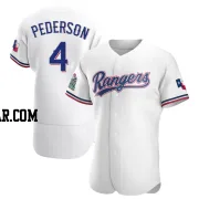 Joc Pederson Men's Texas Rangers White Authentic Home Jersey