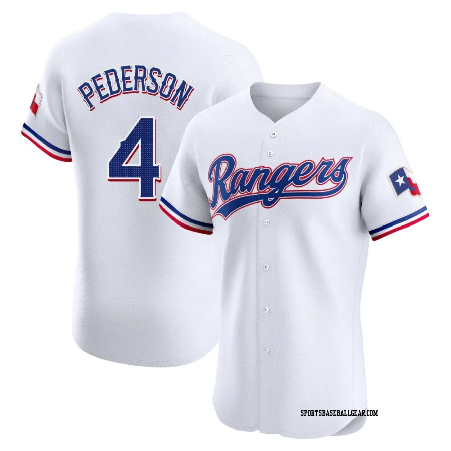 Joc Pederson Men's Texas Rangers White Elite Home Jersey