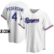 Joc Pederson Men's Texas Rangers White Replica Home 2023 World Series Champions Jersey