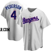 Joc Pederson Men's Texas Rangers White Replica Home Cooperstown Collection Jersey