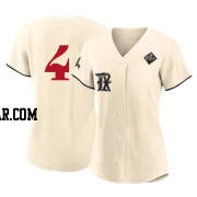 Joc Pederson Women's Texas Rangers Cream Replica 2023 City Connect 2023 World Series Jersey