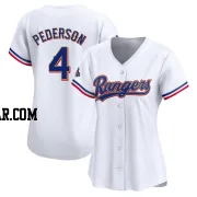 Joc Pederson Women's Texas Rangers Gold Limited White 2024 Collection Jersey