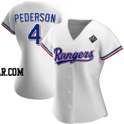 Joc Pederson Women's Texas Rangers White Authentic Home 2023 World Series Jersey