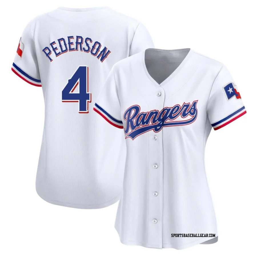 Joc Pederson Women's Texas Rangers White Limited Home Jersey