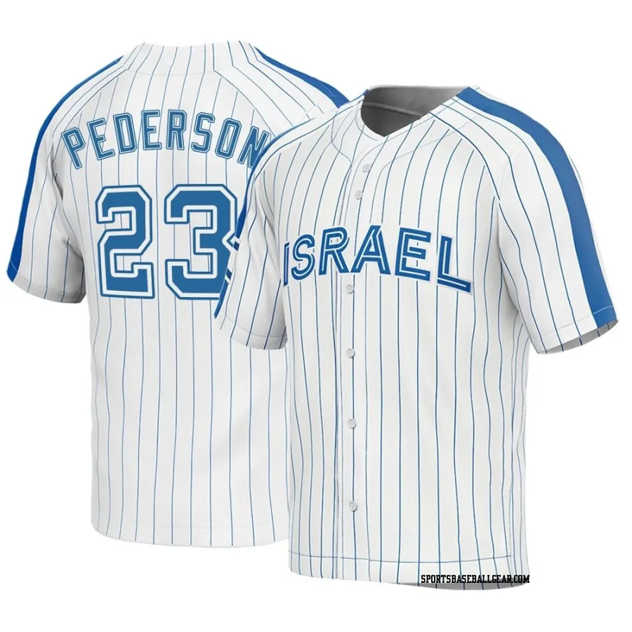 Joc Pederson Youth Israel Baseball White Replica 2023 World Baseball Classic Jersey