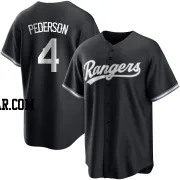 Joc Pederson Youth Texas Rangers Black/White Replica Jersey