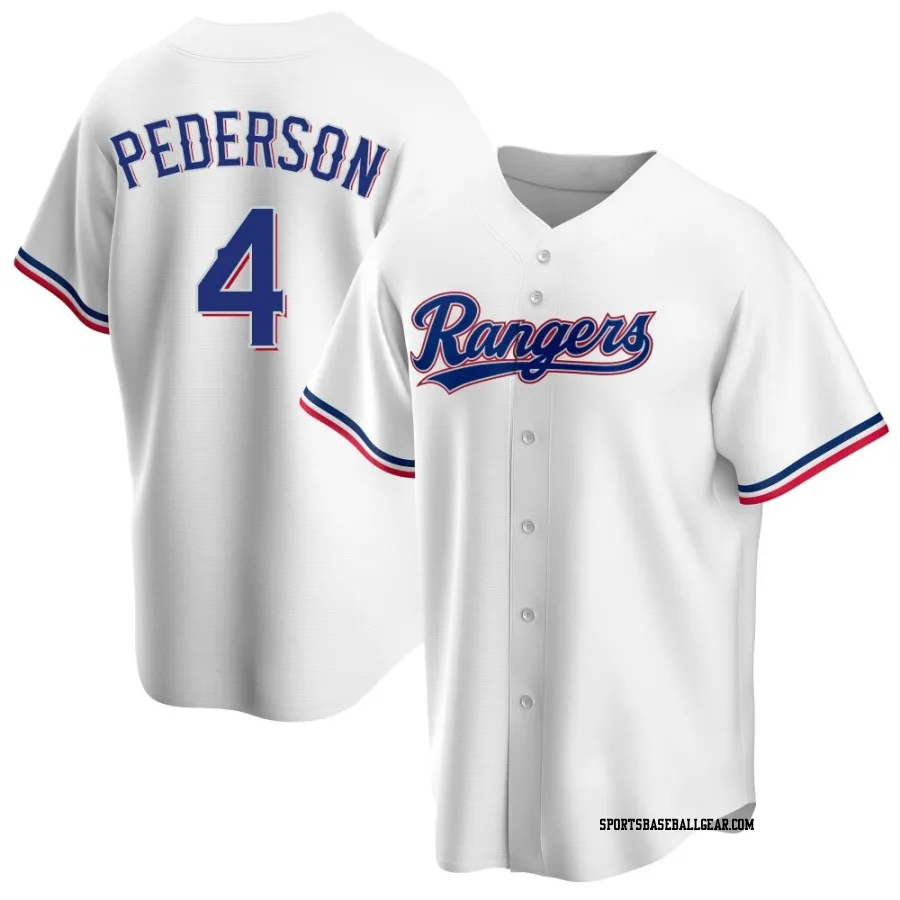 Joc Pederson Youth Texas Rangers White Replica Home Jersey