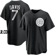 Jody Davis Men's Chicago Cubs Black/White Replica Jersey