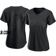 Jody Davis Women's Chicago Cubs Black Authentic Pitch Fashion Jersey