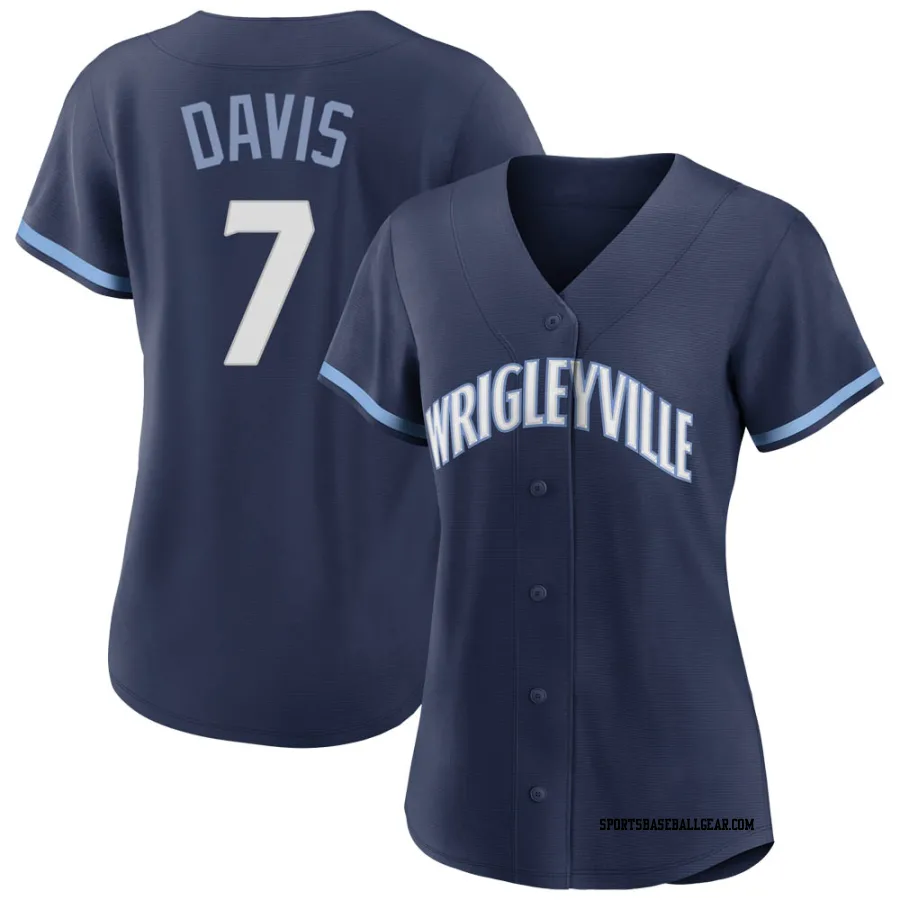 Jody Davis Women's Chicago Cubs Navy Authentic 2021 City Connect Jersey