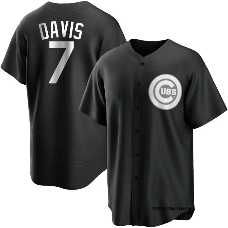 Jody Davis Youth Chicago Cubs Black/White Replica Jersey