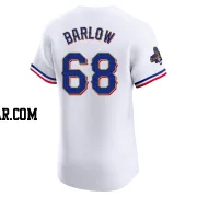 Joe Barlow Men's Texas Rangers Gold Elite White 2024 Collection Jersey