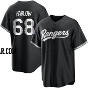 Joe Barlow Men's Texas Rangers White Replica Black 2023 World Series Champions Jersey