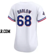 Joe Barlow Women's Texas Rangers Gold Limited White 2024 Collection Jersey