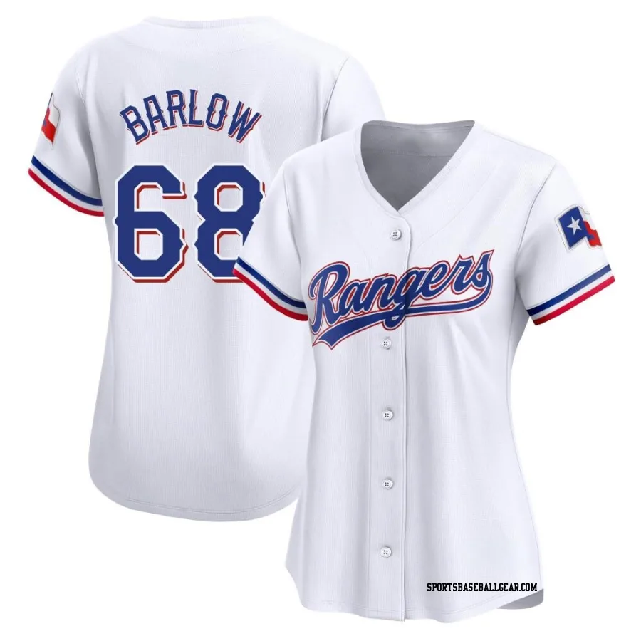 Joe Barlow Women's Texas Rangers White Limited Home Jersey