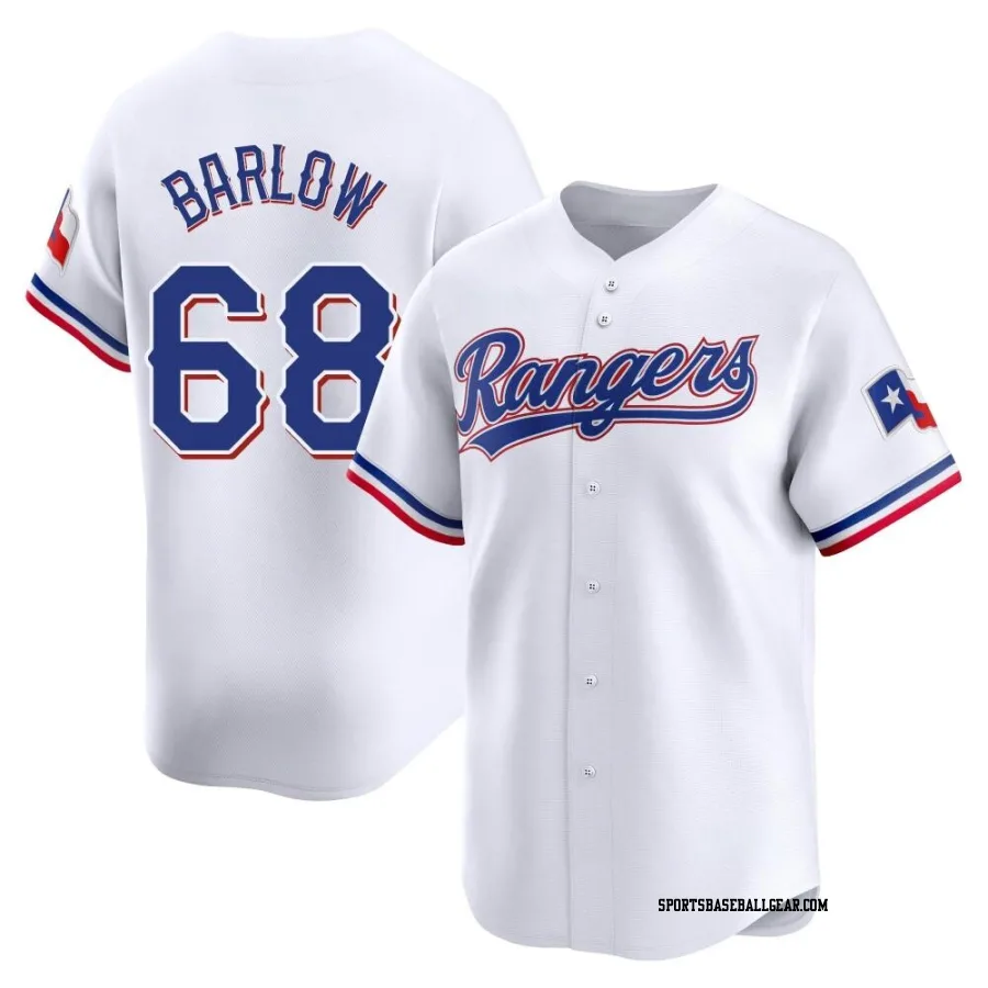 Joe Barlow Youth Texas Rangers White Limited Home Jersey