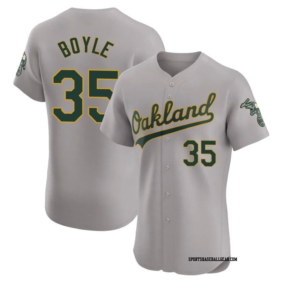 Joe Boyle Men's Oakland Athletics Gray Elite Road Jersey