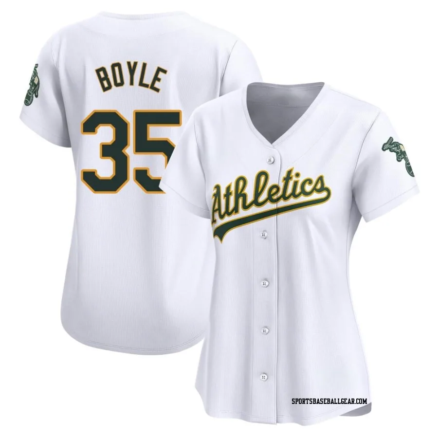 Joe Boyle Women's Oakland Athletics White Limited Home Jersey