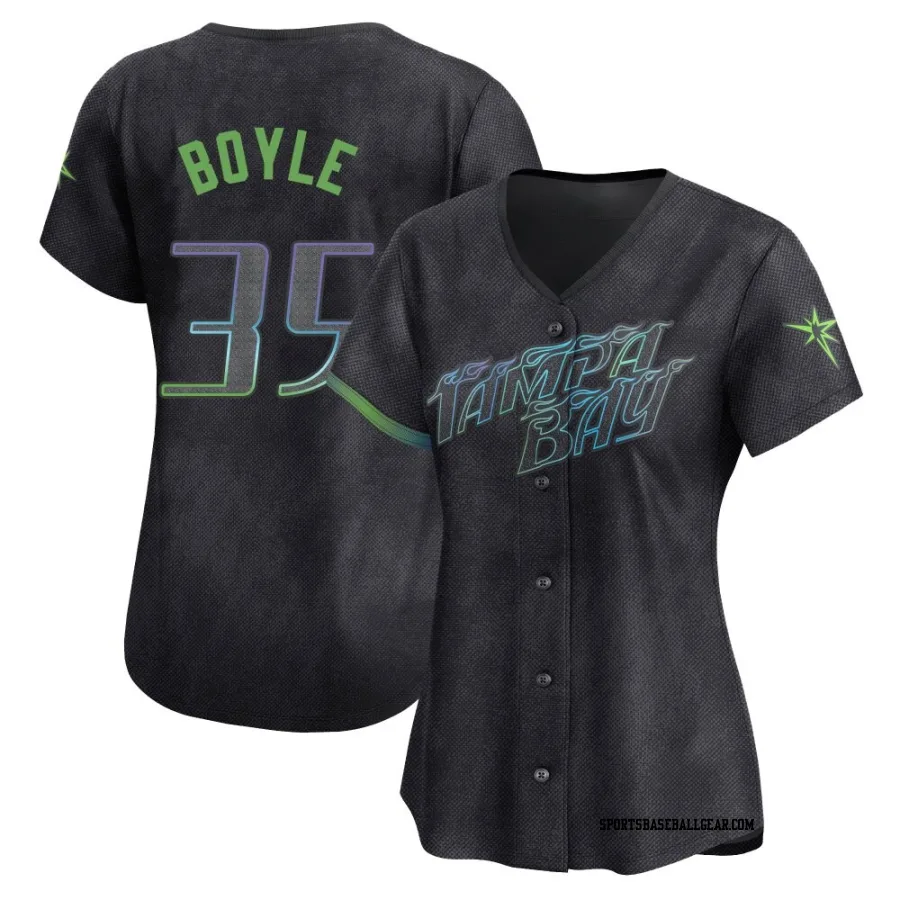 Joe Boyle Women's Tampa Bay Rays Charcoal Limited 2024 City Connect Jersey