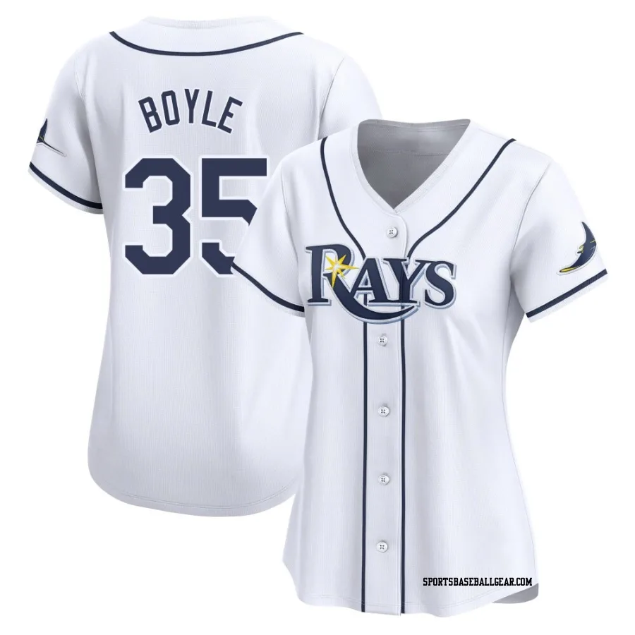 Joe Boyle Women's Tampa Bay Rays White Limited Home Jersey