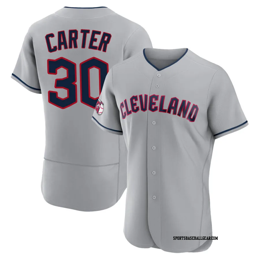 Joe Carter Men's Cleveland Guardians Gray Authentic Road Jersey