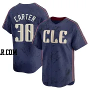 Joe Carter Men's Cleveland Guardians Navy Limited 2024 City Connect Jersey