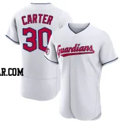 Joe Carter Men's Cleveland Guardians White Authentic Home Jersey