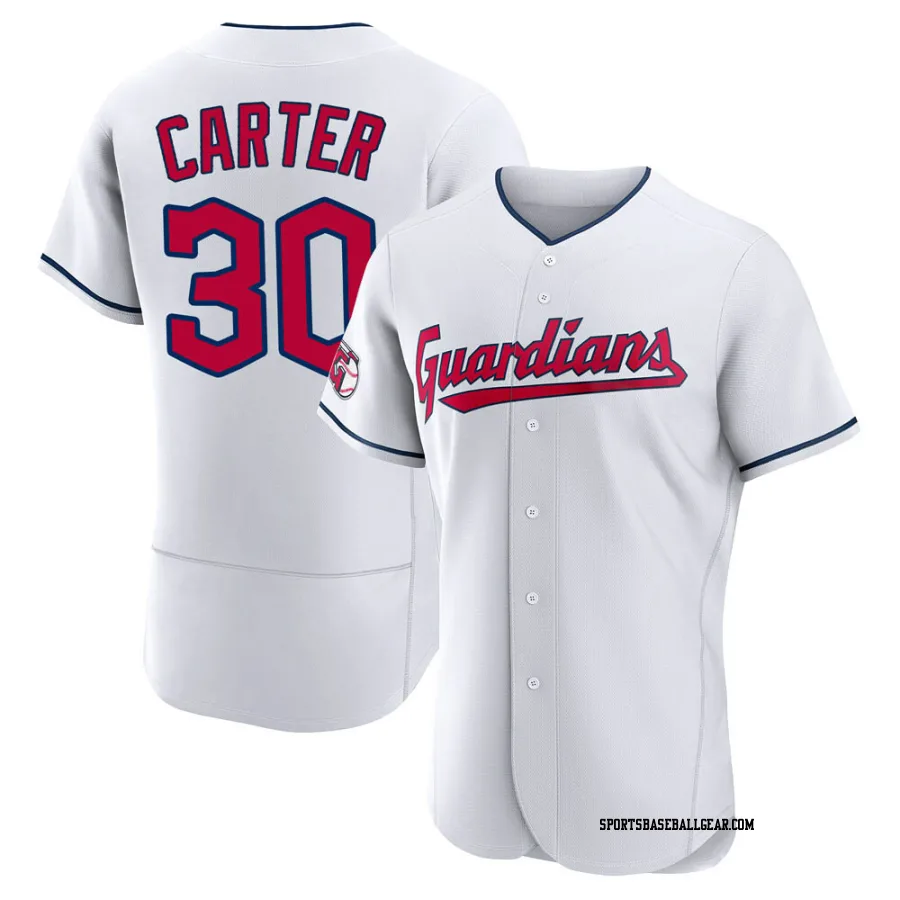 Joe Carter Men's Cleveland Guardians White Authentic Home Jersey