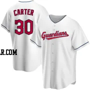 Joe Carter Men's Cleveland Guardians White Replica Home Jersey