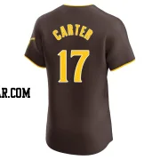 Joe Carter Men's San Diego Padres Brown Elite Road Vapor Premier Jersey